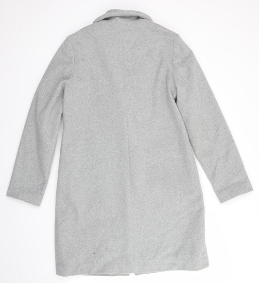 New Look Womens Green   Overcoat Coat Size 10   - Pale Green Grey
