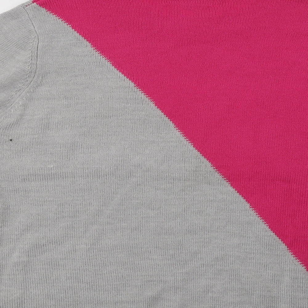 Studio Womens Grey Crew Neck  Acrylic Pullover Jumper Size 14   - La Vie