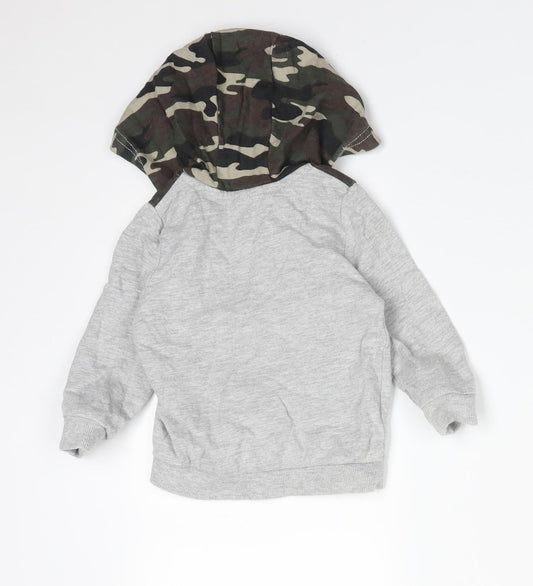 SO CUTE Boys Multicoloured Camouflage Cotton Full Zip Jumper Size 6-9 Months