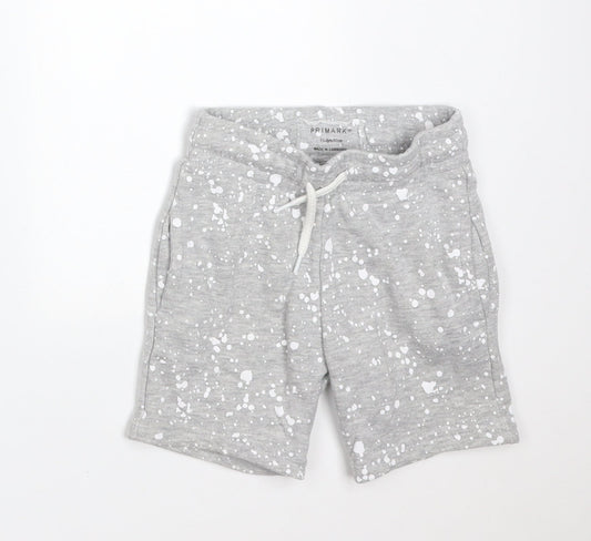 Primark Boys Grey Spotted Cotton Cropped Trousers Size 18-24 Months   - SHORTS