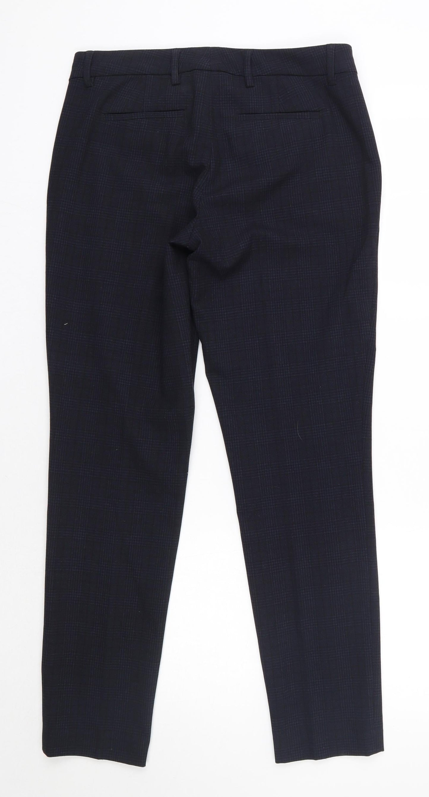 Liverpool Womens Blue Check Cotton Dress Pants Trousers Size 32 in L30 in Regular