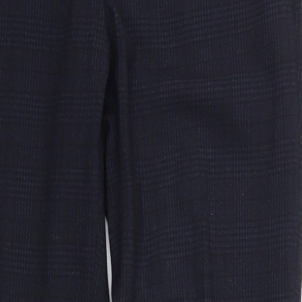 Liverpool Womens Blue Check Cotton Dress Pants Trousers Size 32 in L30 in Regular