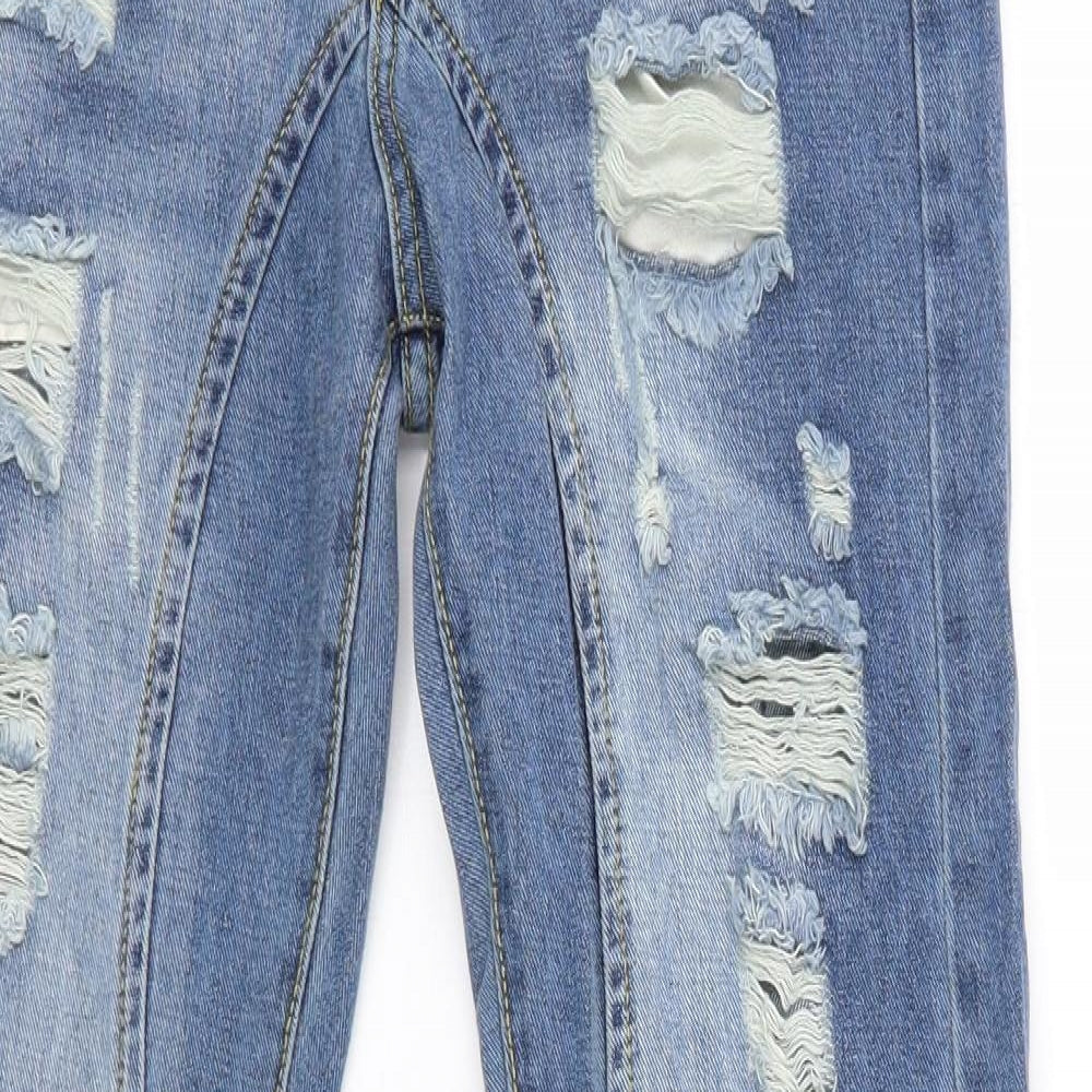 Preworn Womens Blue  Cotton Skinny Jeans Size 28 in L29 in Regular