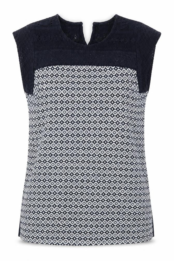 M&S Womens Blue  Cotton Basic Blouse Size 10 Round Neck