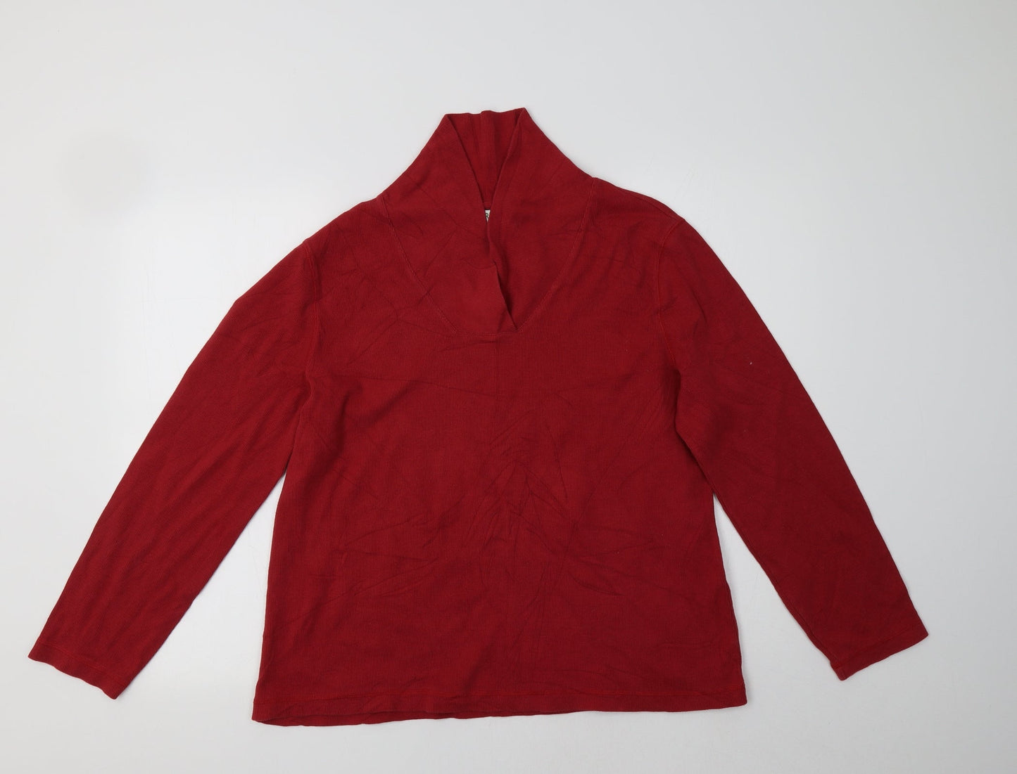 Orvis Womens Red  Cotton Pullover Sweatshirt Size XL
