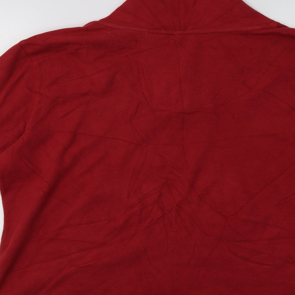 Orvis Womens Red  Cotton Pullover Sweatshirt Size XL