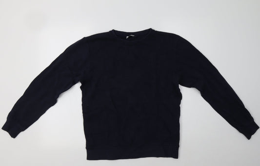 Tres Bien Womens Blue  Cotton Pullover Sweatshirt Size S