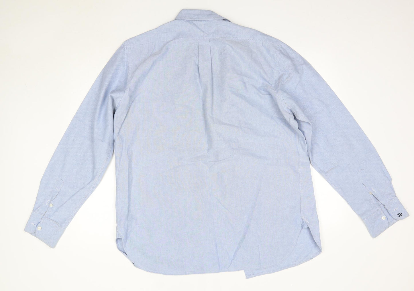 Jack Doyle Mens Blue  Cotton  Button-Up Size L Collared