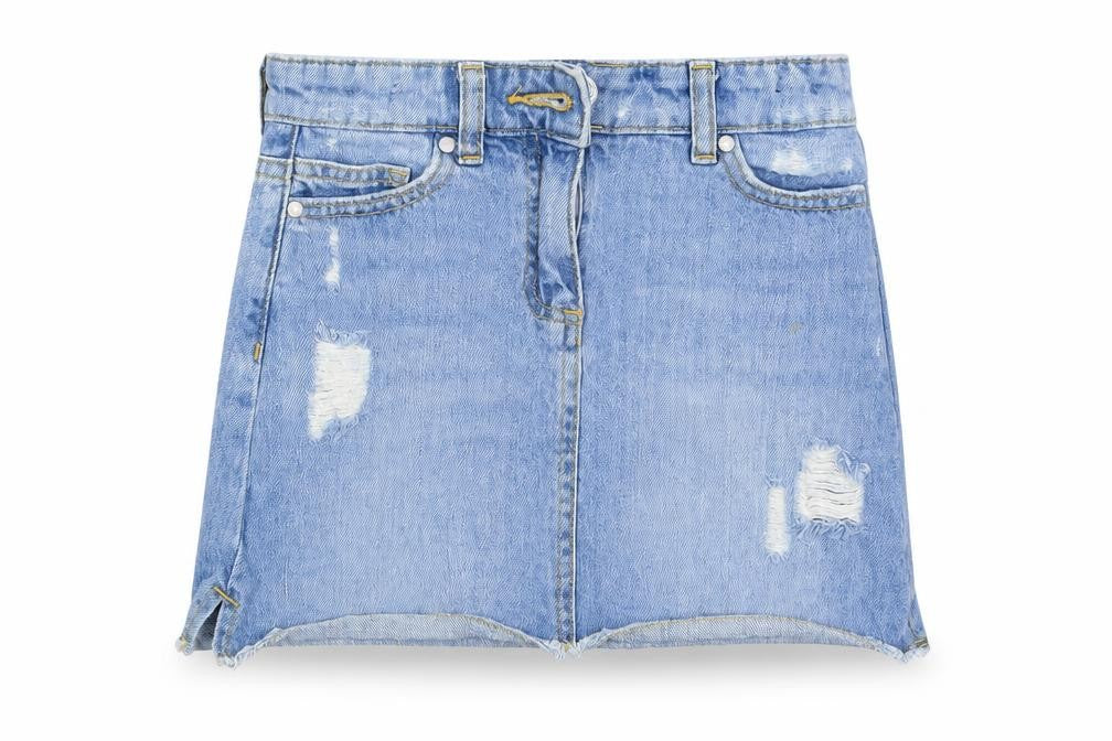 Matalan Girls Blue  Cotton Straight & Pencil Skirt Size 8 Years  Regular