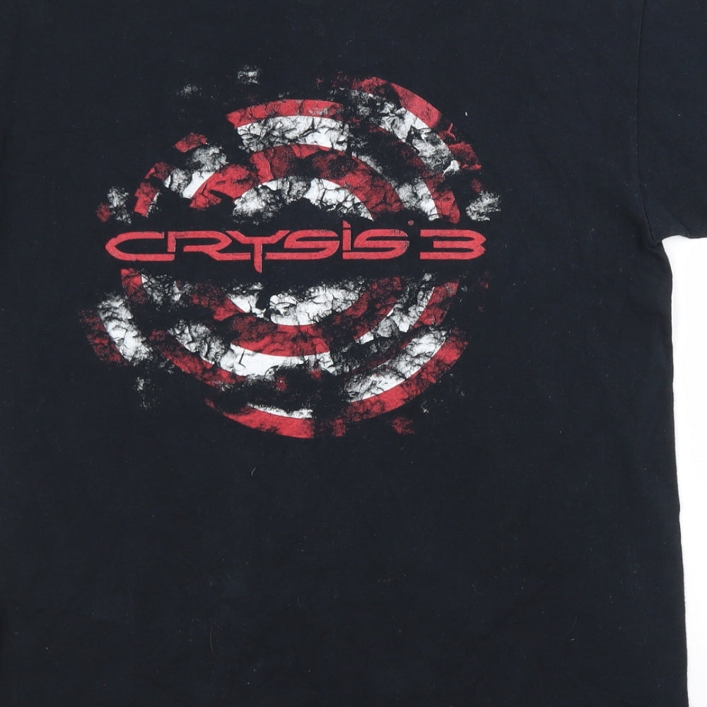 Gildan Mens Black  Cotton  T-Shirt Size M Crew Neck  - CRYSIS 3 VIDEO GAME