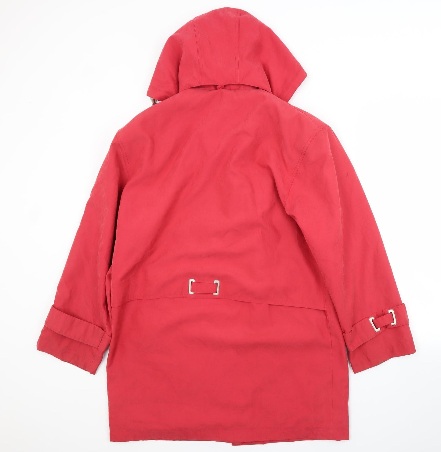 Preworn Womens Red   Rain Coat Coat Size S