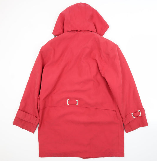 Preworn Womens Red   Rain Coat Coat Size S
