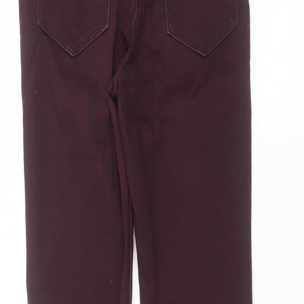 H&M Womens Red  Cotton Skinny Jeans Size 6 L30 in Regular