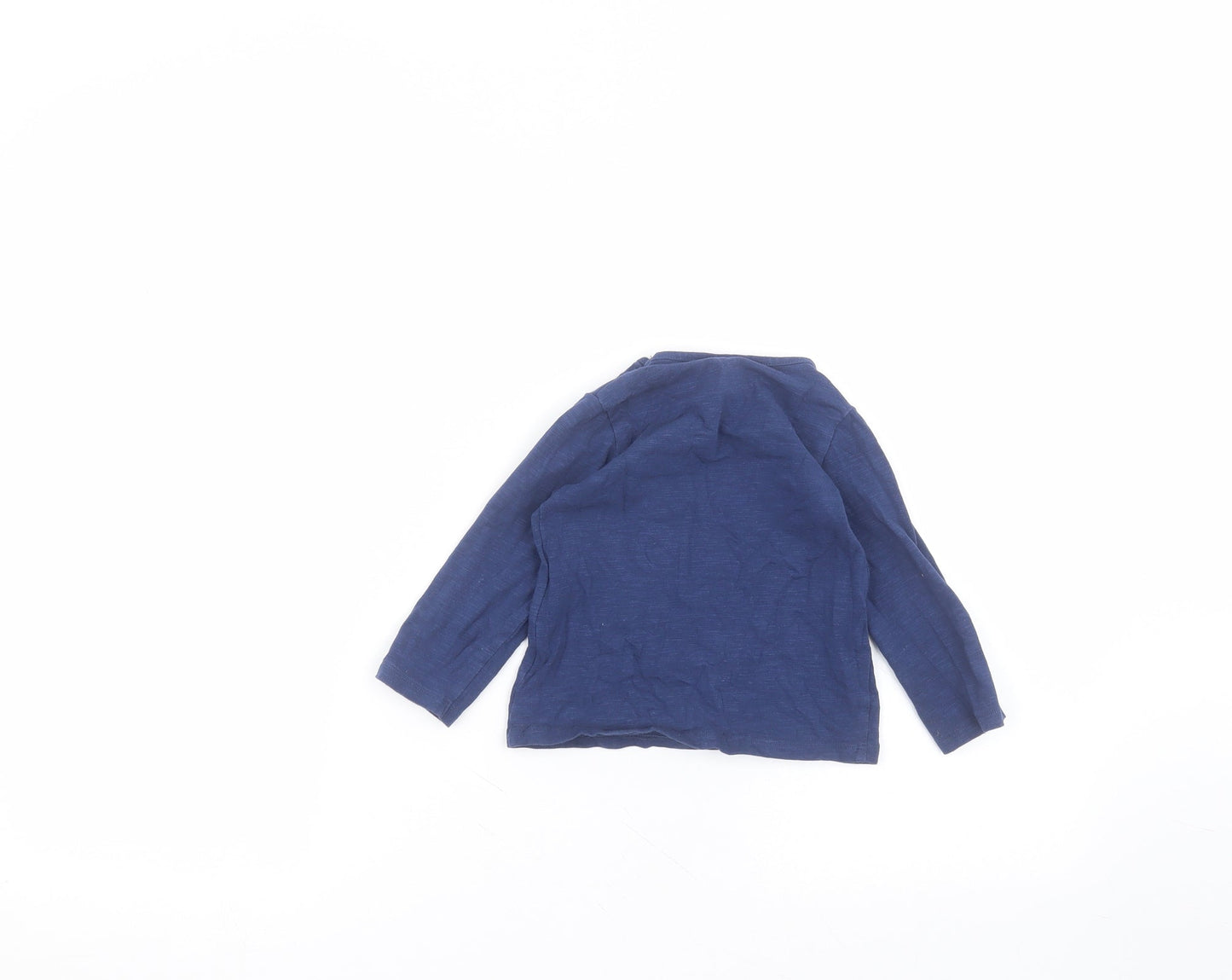 NEXT  Blue  Cotton Basic T-Shirt Size 12-18 Months Round Neck