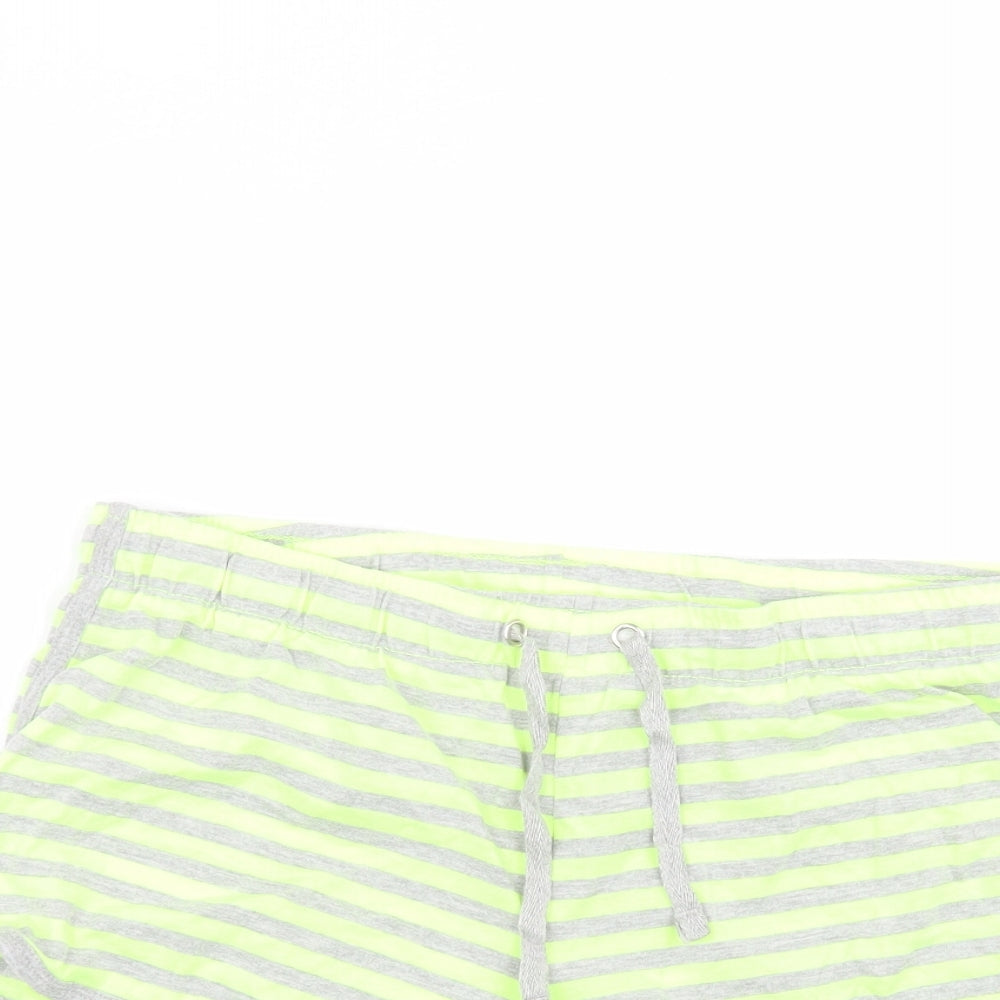 Atmosphere Womens Yellow Striped Cotton Hot Pants Shorts Size 12  Regular