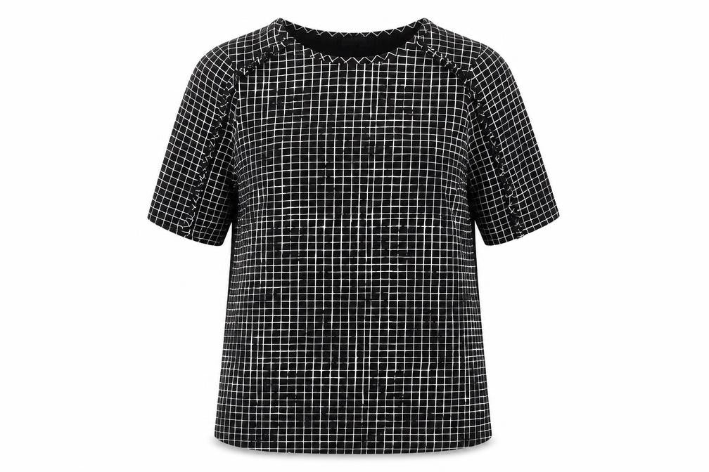 Matalan Womens Black  Polyester Basic T-Shirt Size 10 Round Neck