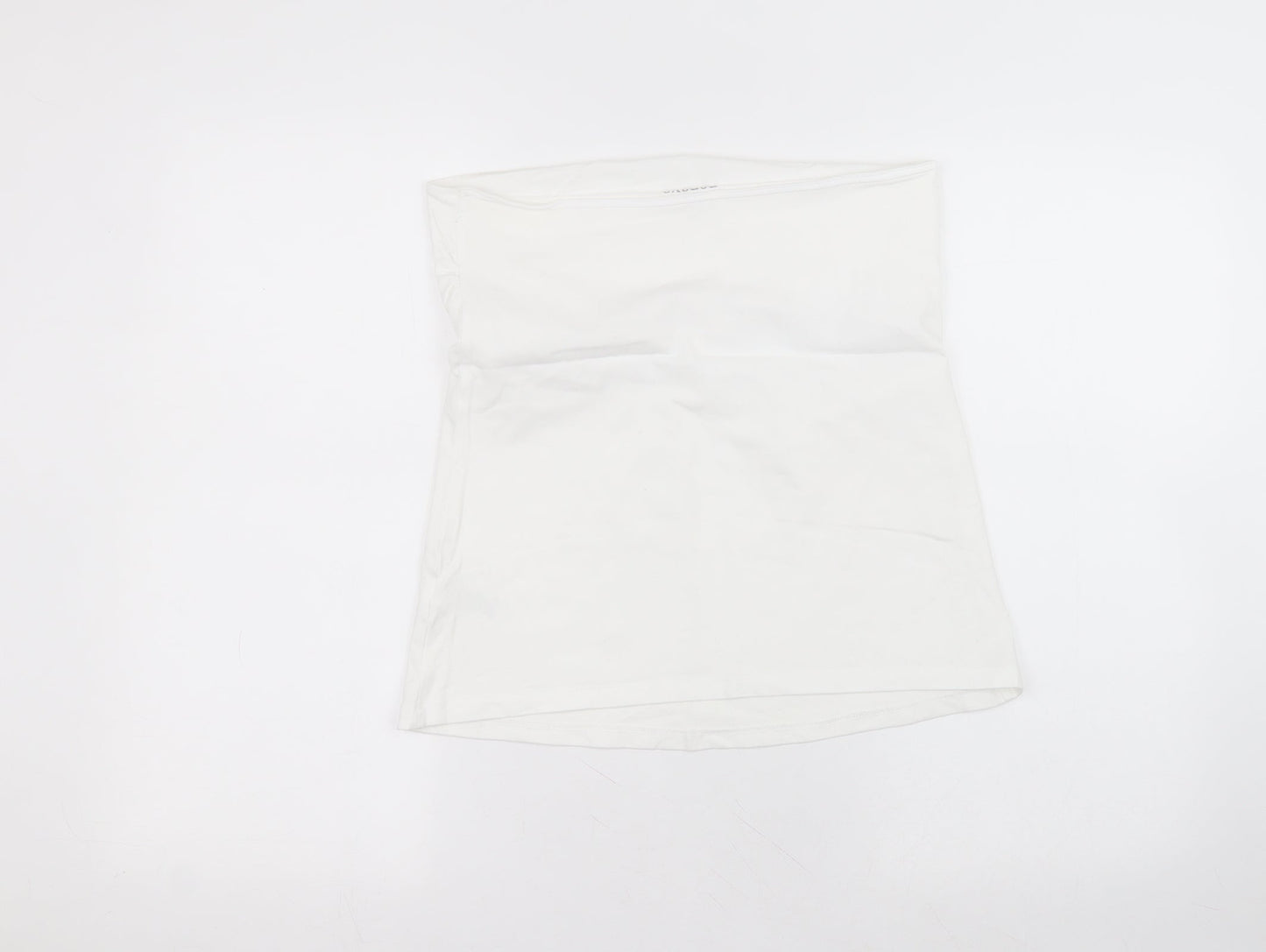 Matalan Womens White  Cotton Basic Blouse Size 14 Off the Shoulder