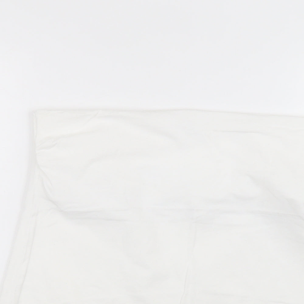 Matalan Womens White  Cotton Basic Blouse Size 14 Off the Shoulder