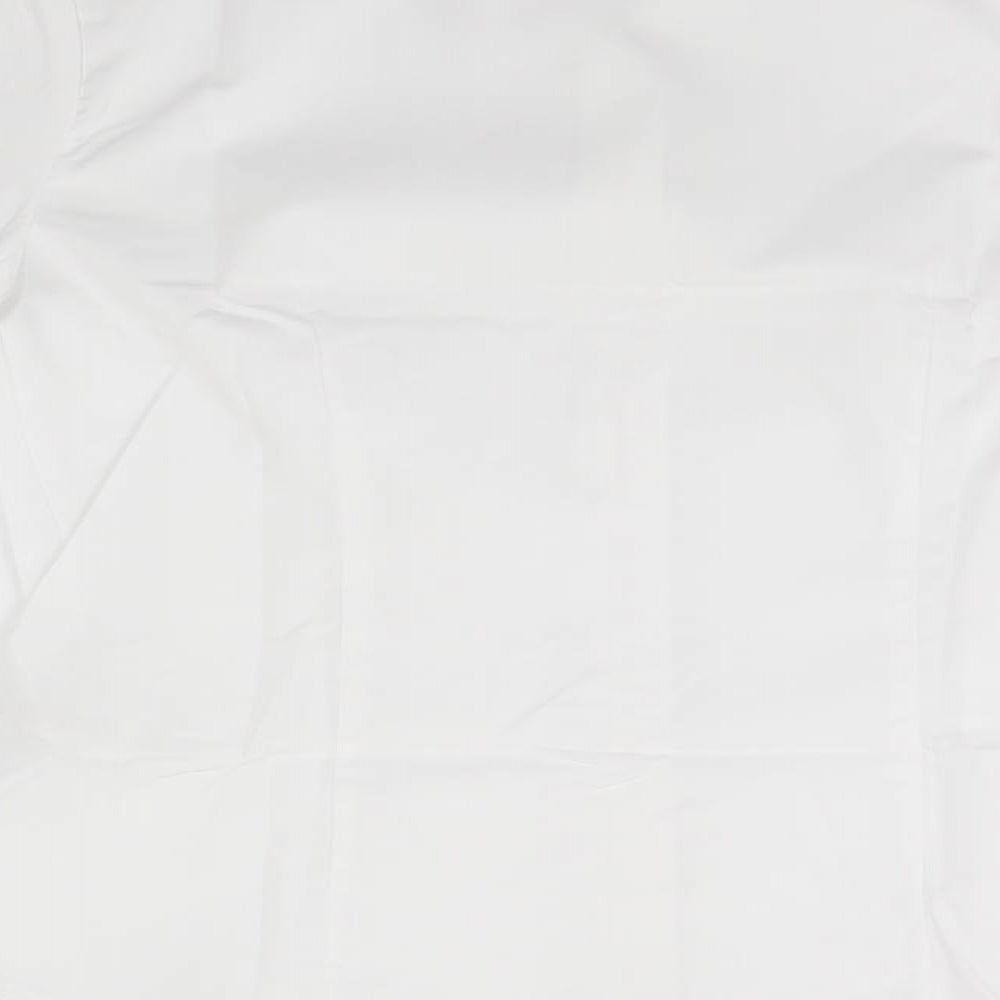 disley Womens White  Polyester Basic Button-Up Size 8 Collared