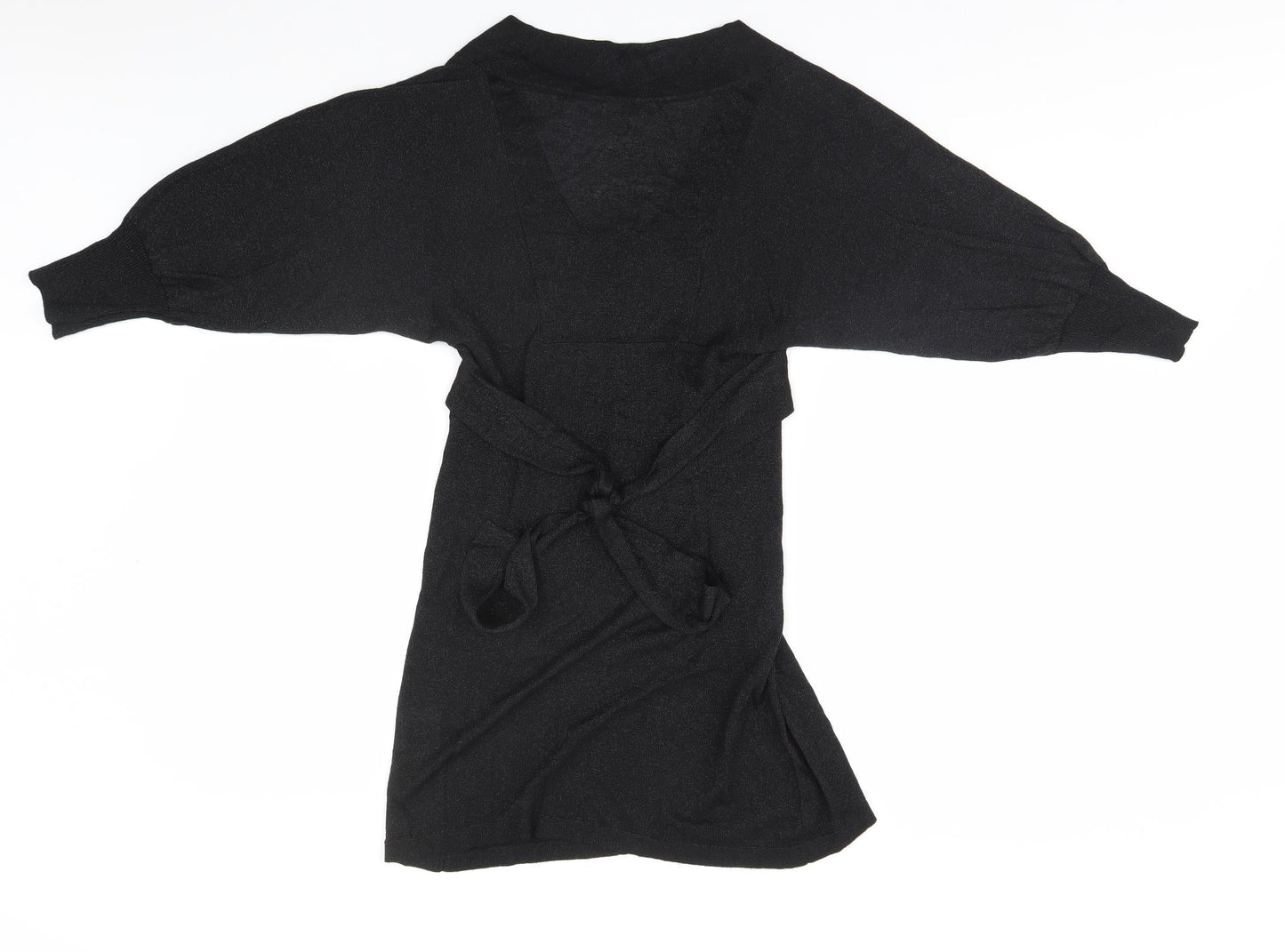 Preworn Womens Black  Viscose A-Line  Size S  Round Neck
