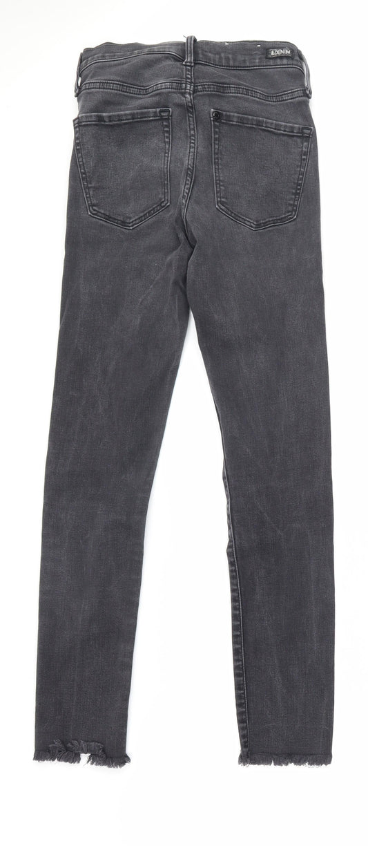 &DENIM Womens Black  Cotton Skinny Jeans Size 6 L27 in Regular Zip