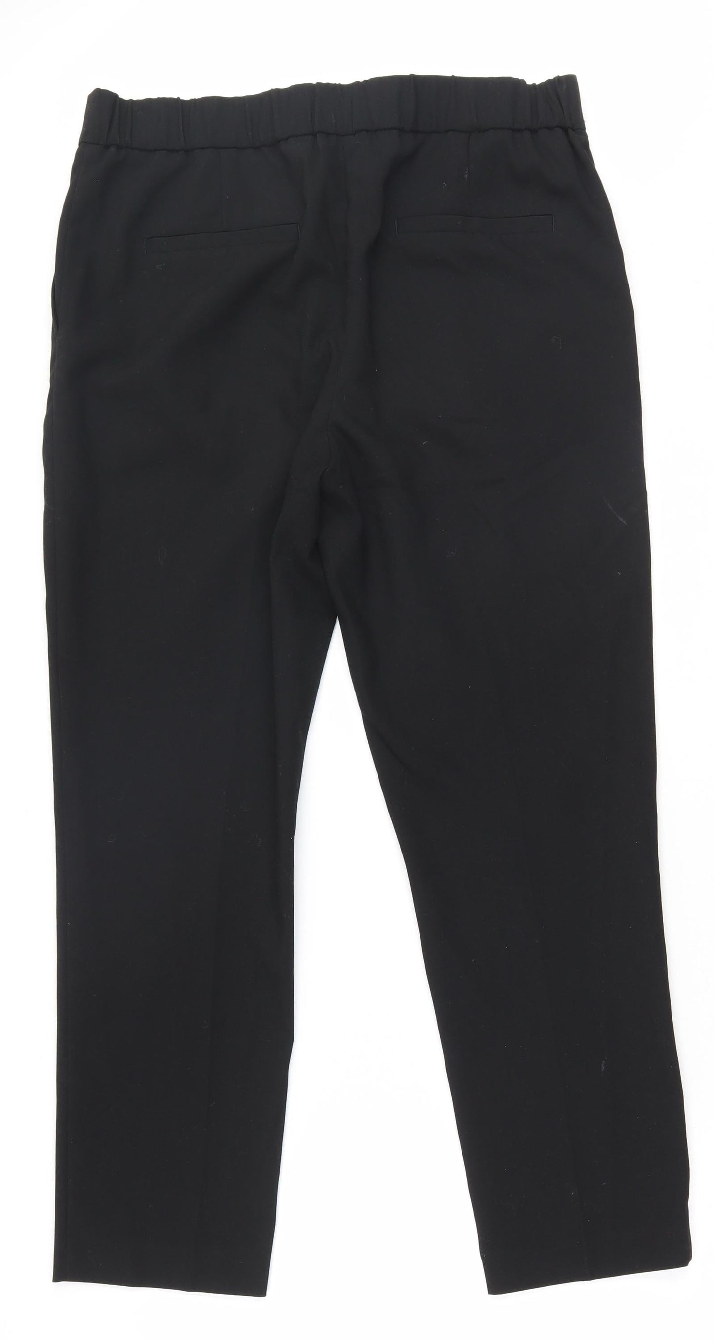 NEXT Womens Black  Polyester Trousers  Size 10 L23 in Regular Zip