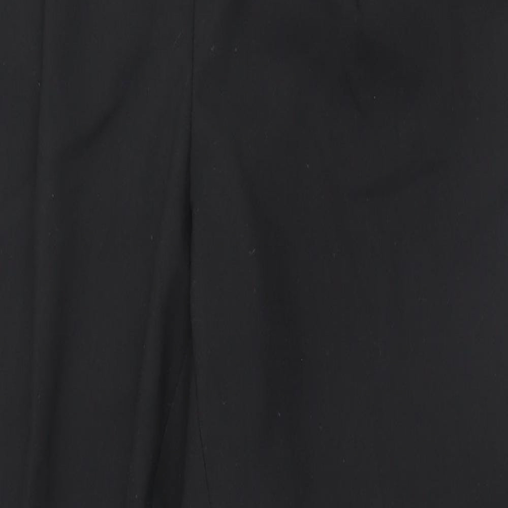NEXT Womens Black  Polyester Trousers  Size 10 L23 in Regular Zip