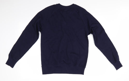 Earth Positive Mens Blue  Cotton Pullover Sweatshirt Size S   - Grand Father Navy Blue