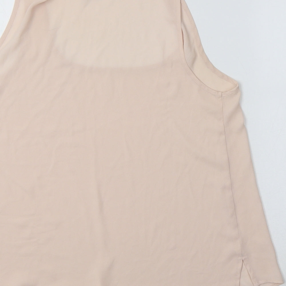 Topshop Womens Pink  Polyester Basic Tank Size 10 Scoop Neck