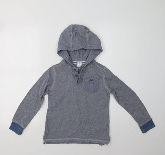 F&F Boys Blue  Cotton Pullover Hoodie Size 7-8 Years