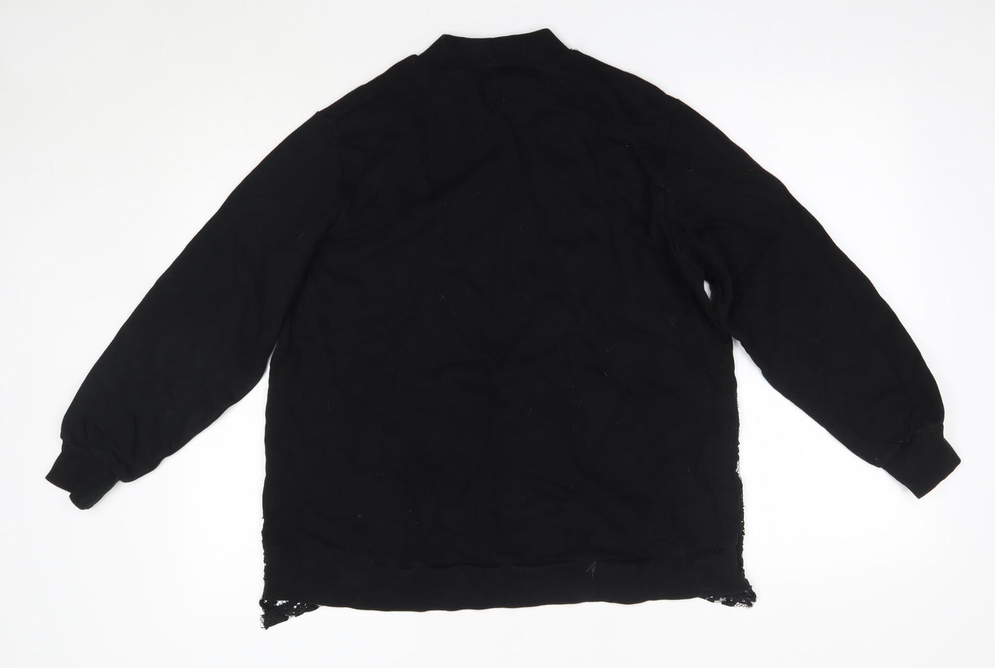 River Island Womens Black High Neck  Polyester Pullover Jumper Size S