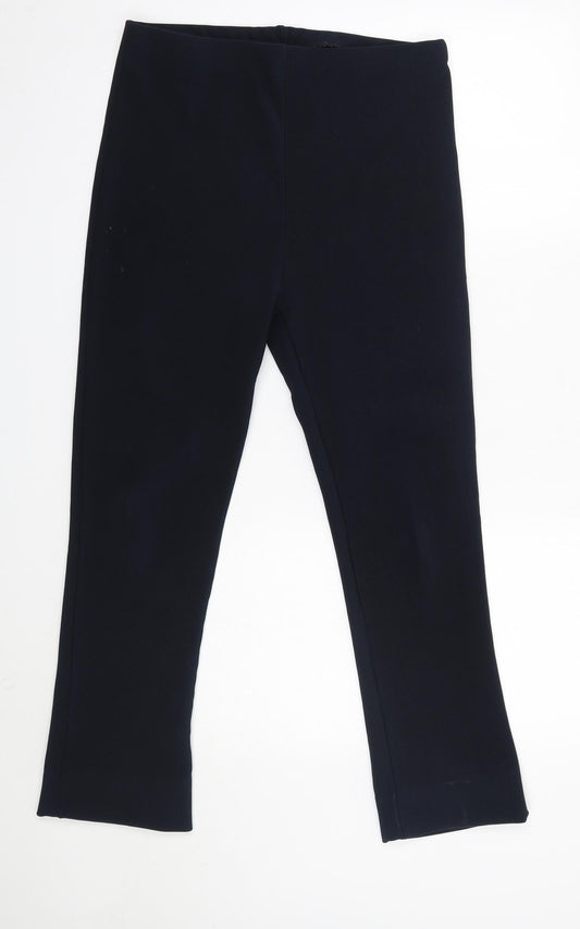 Preworn Womens Blue  Polyester Trousers  Size 12 L26 in Regular