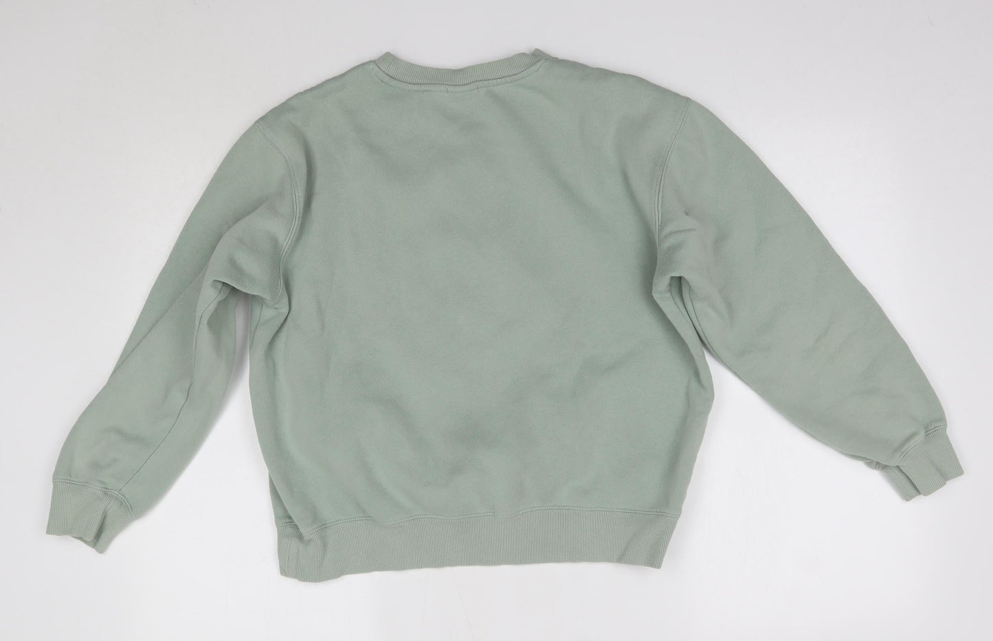 H&M Womens Green Round Neck  Cotton Pullover Jumper Size S   - Mickey Mouse