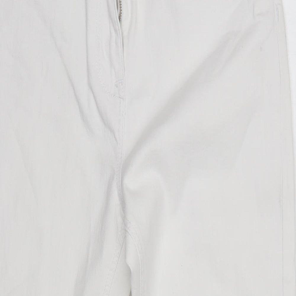 Anthology Womens White  Cotton Skinny Jeans Size 10 L26 in Slim