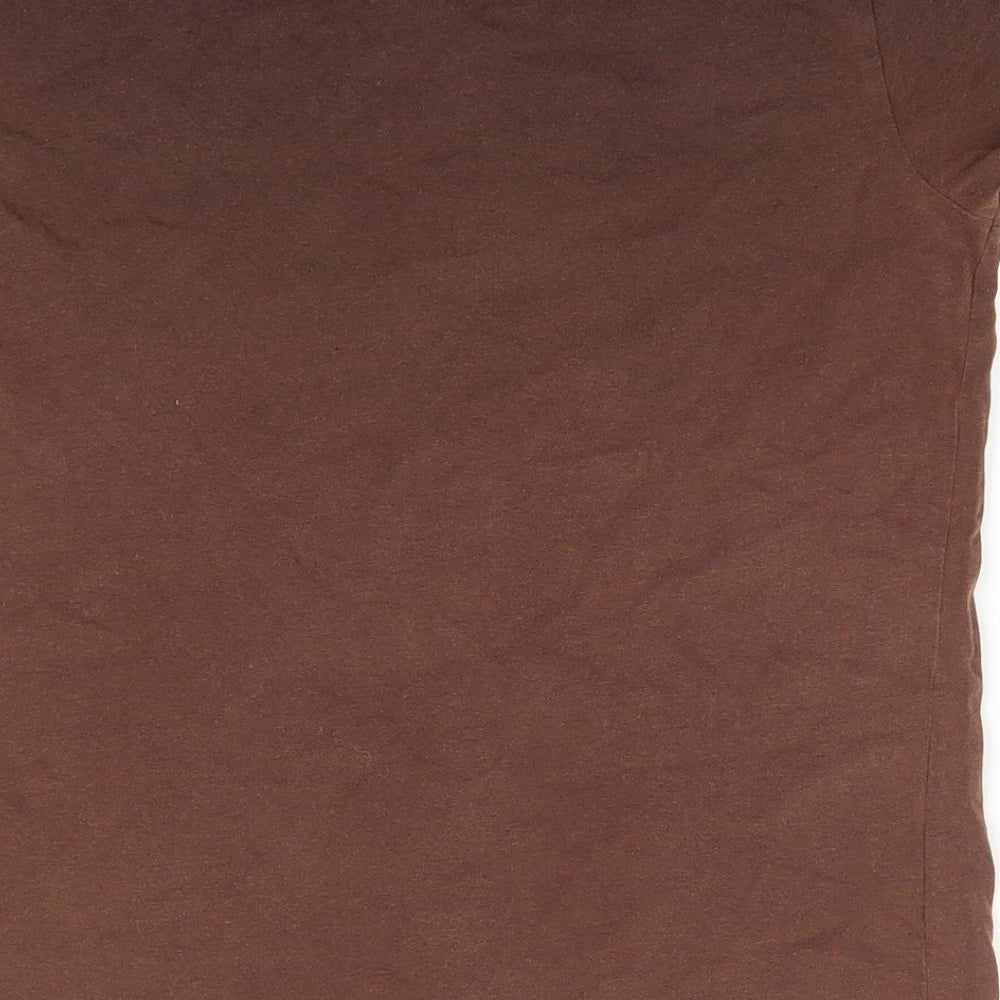 The Pyjama Factory Boys Brown  100% Cotton Basic T-Shirt Size 11-12 Years Round Neck