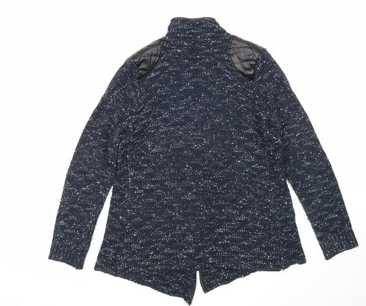 Quiz Womens Blue V-Neck  Polyester Cardigan Jumper Size S