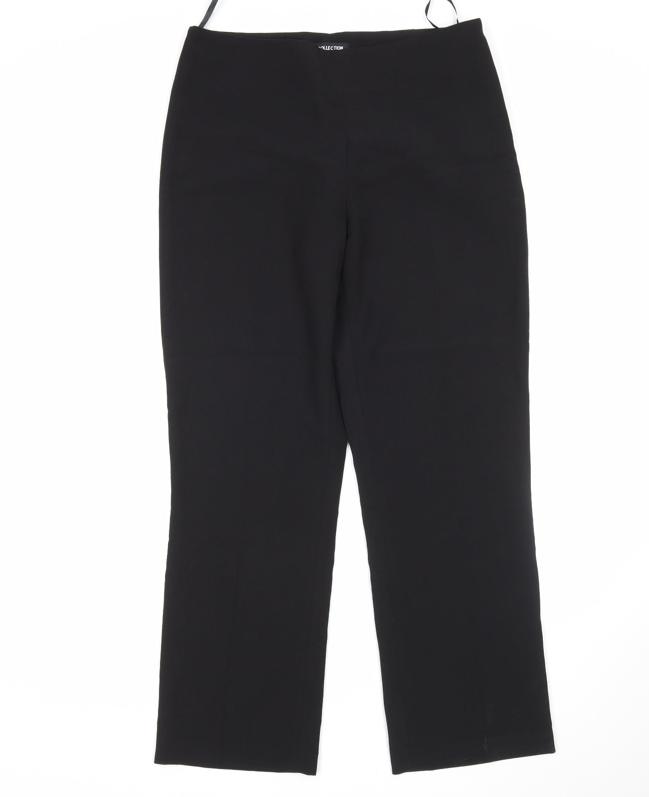Debenhams Womens Black  Polyester Trousers  Size 12 L29 in Regular