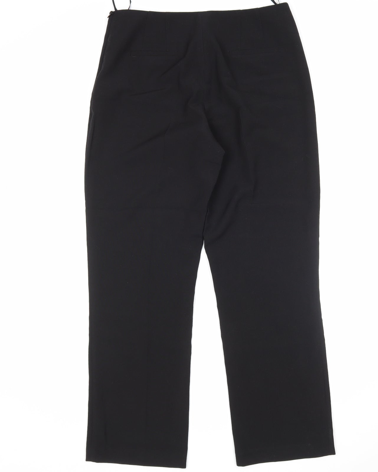 Debenhams Womens Black  Polyester Trousers  Size 12 L29 in Regular