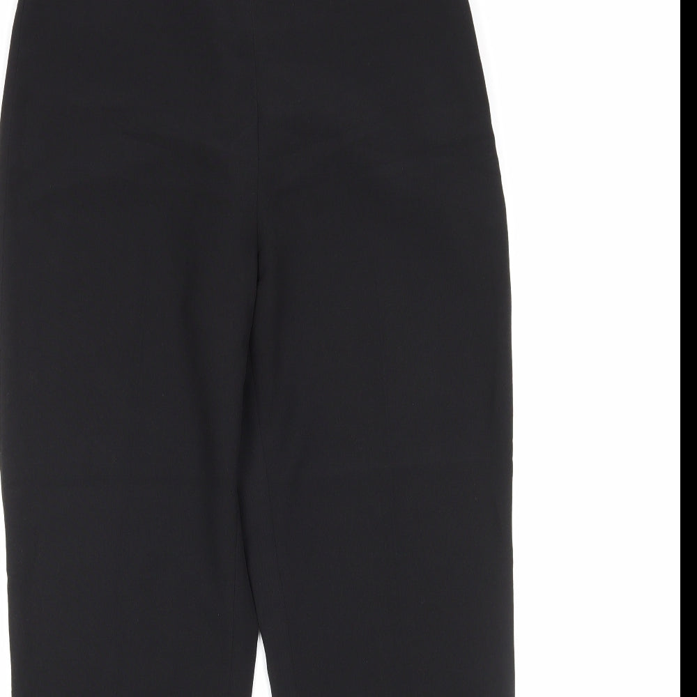 Debenhams Womens Black  Polyester Trousers  Size 12 L29 in Regular