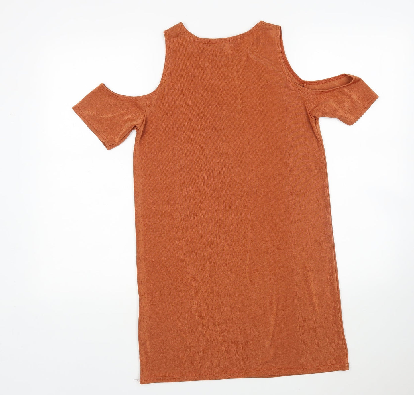 Missguided Womens Brown  Polyester A-Line  Size 8  Round Neck