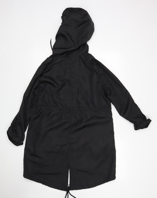 Denim CO Womens Black   Parka Coat Size S