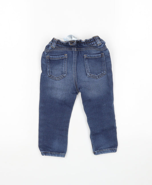 George Boys Blue  Cotton Capri Jeans Size 9-12 Months