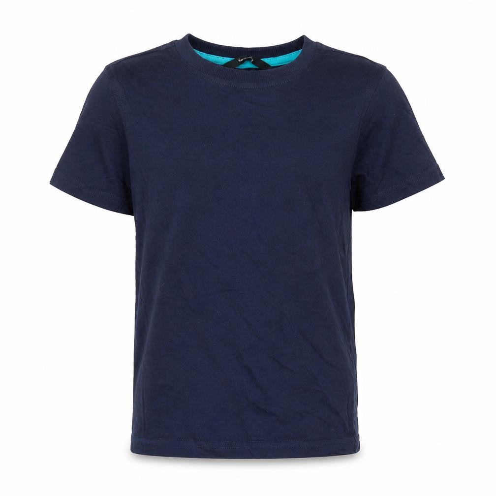 George Boys Blue  Cotton Basic T-Shirt Size 5-6 Years Round Neck