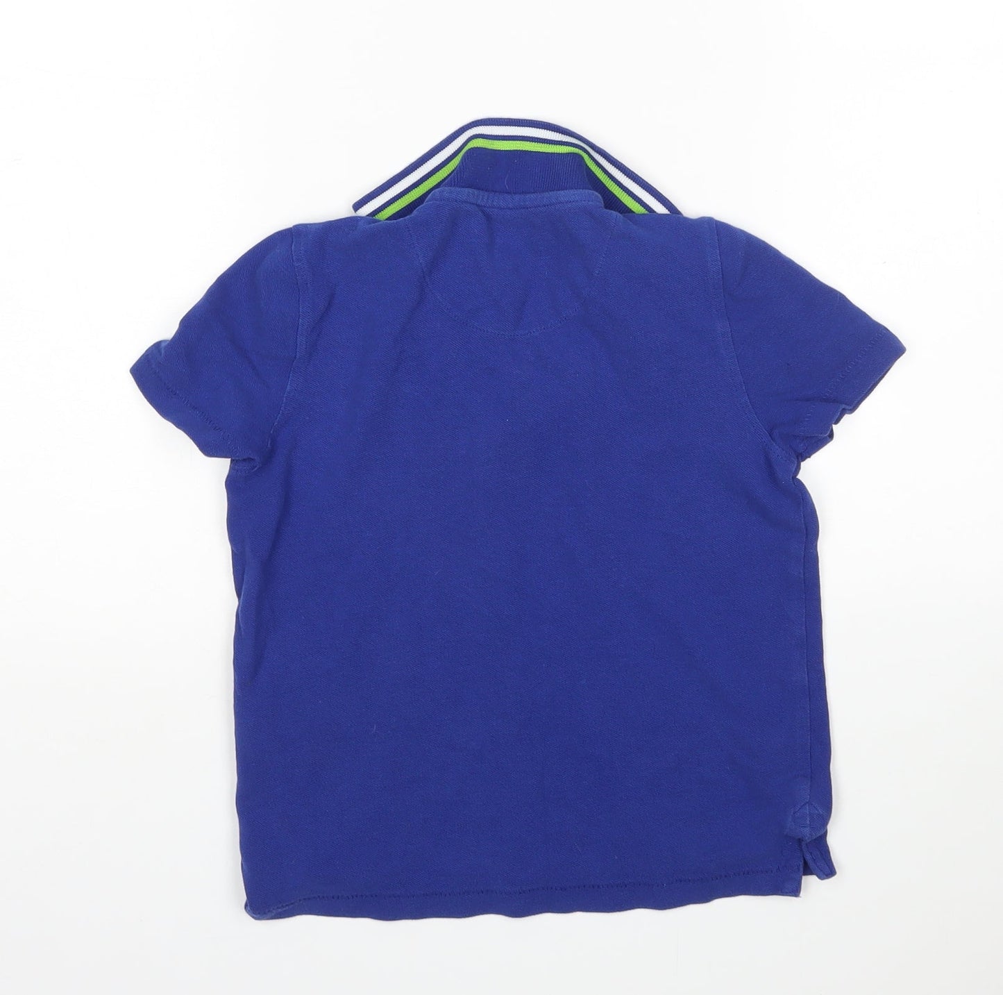 F&F Boys Blue  Cotton Basic Polo Size 5-6 Years Collared