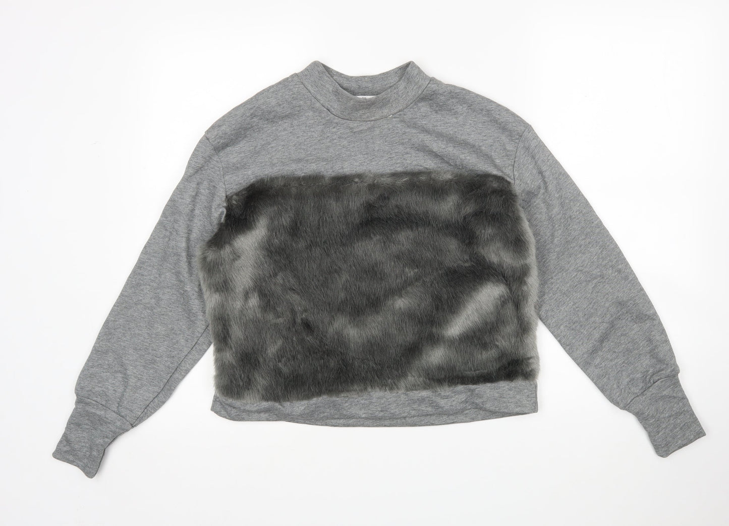Oh My live Womens Grey  Cotton Pullover Sweatshirt Size S