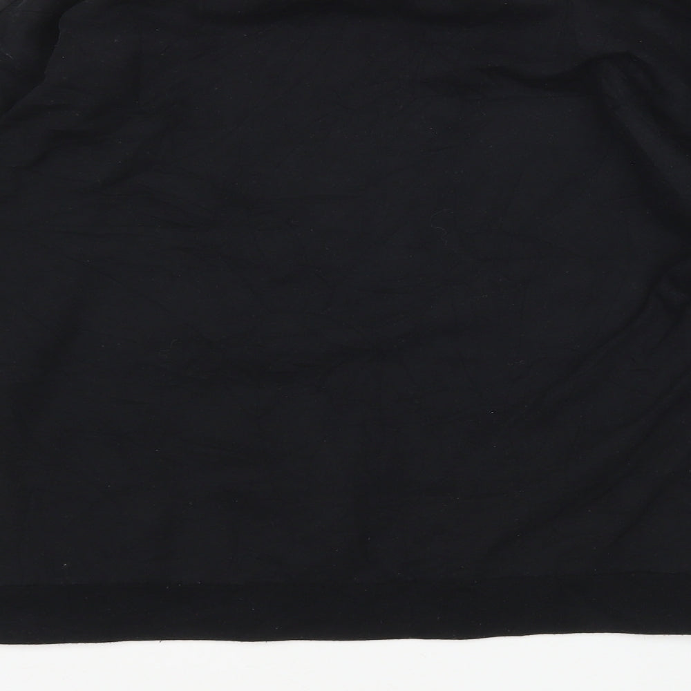 In the Style Womens Black  Cotton Pullover Sweatshirt Size S