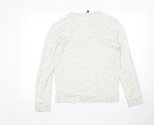 H&M Womens Grey  Cotton Pullover Sweatshirt Size S