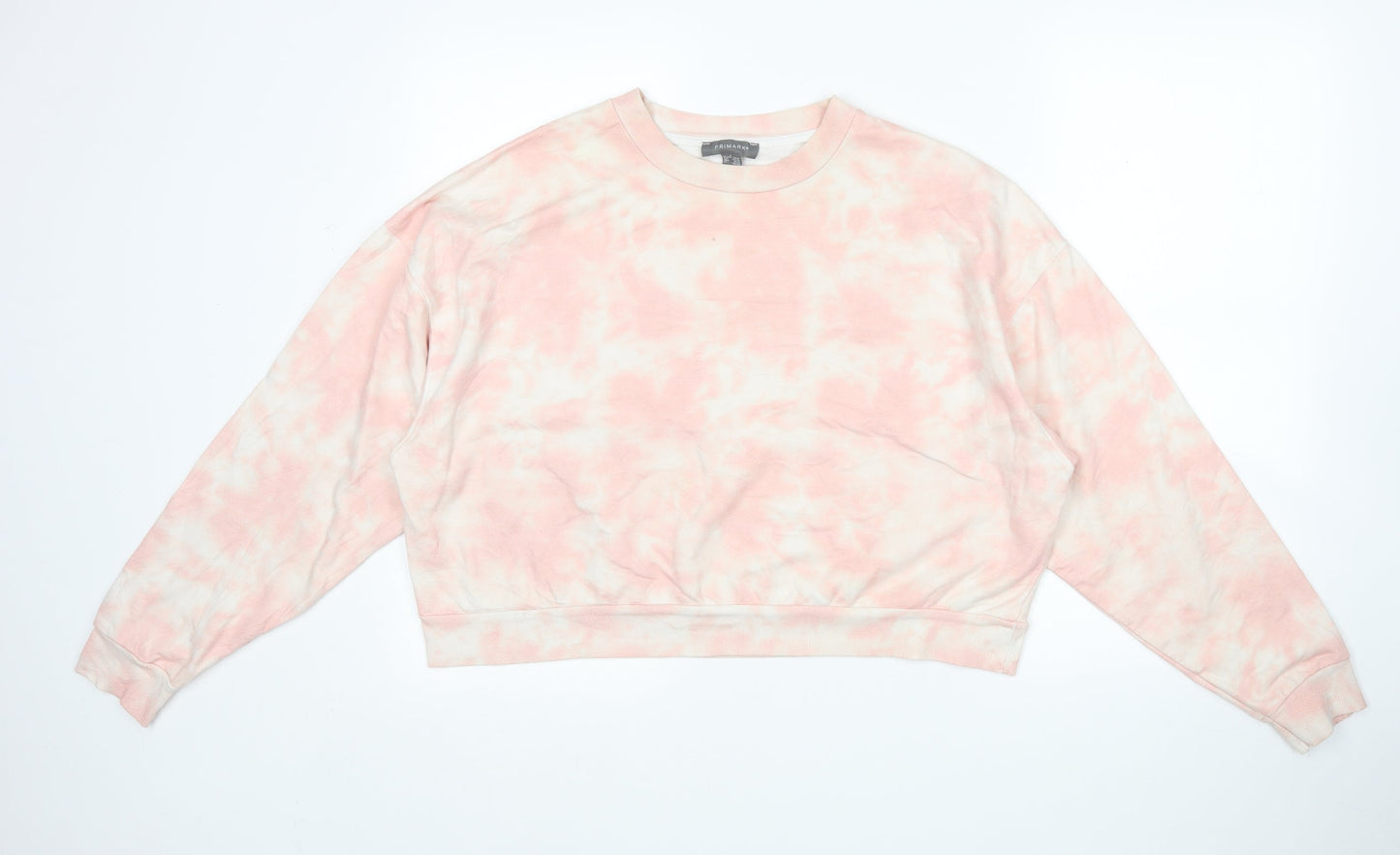 Primark Womens Pink  Cotton Pullover Sweatshirt Size L
