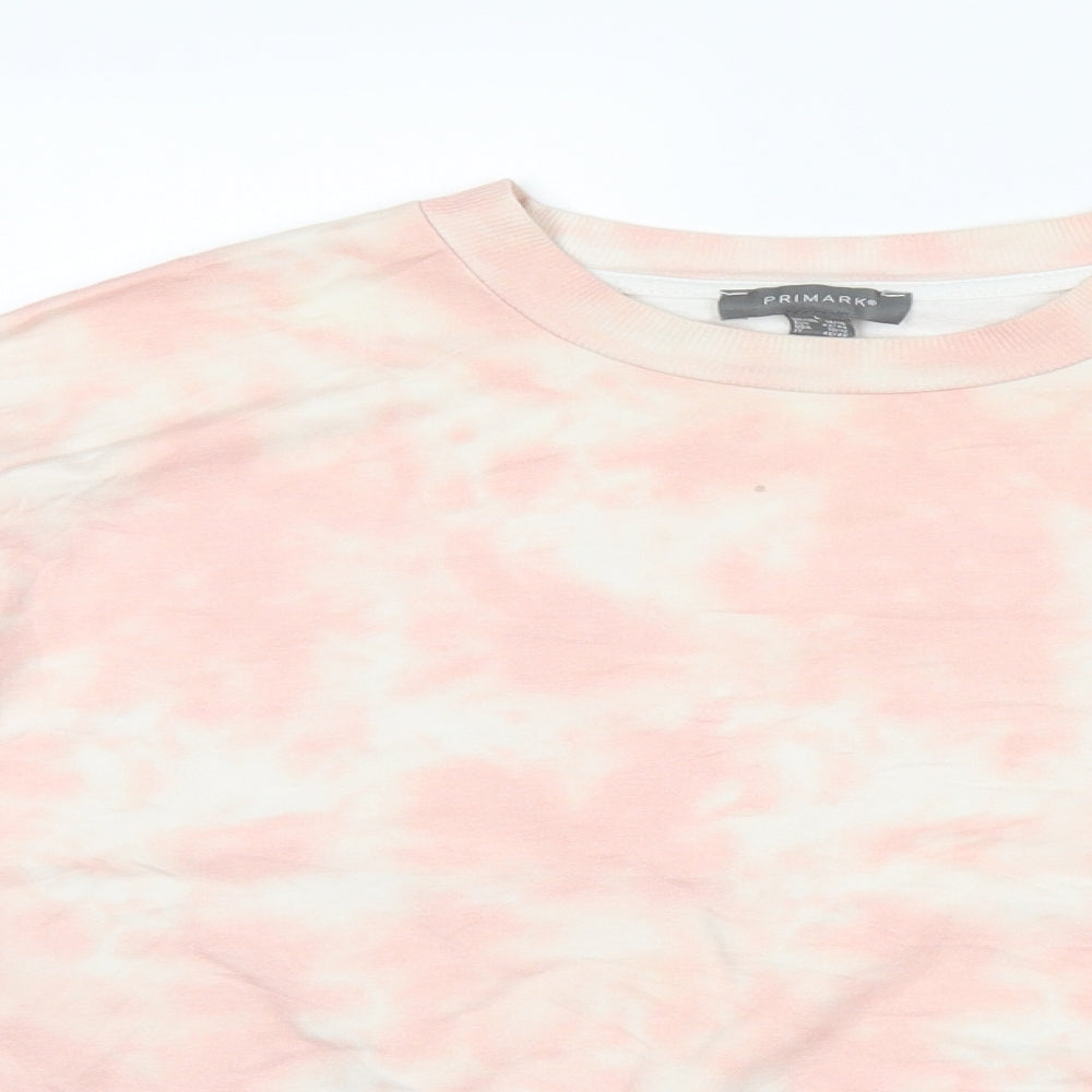 Primark Womens Pink  Cotton Pullover Sweatshirt Size L