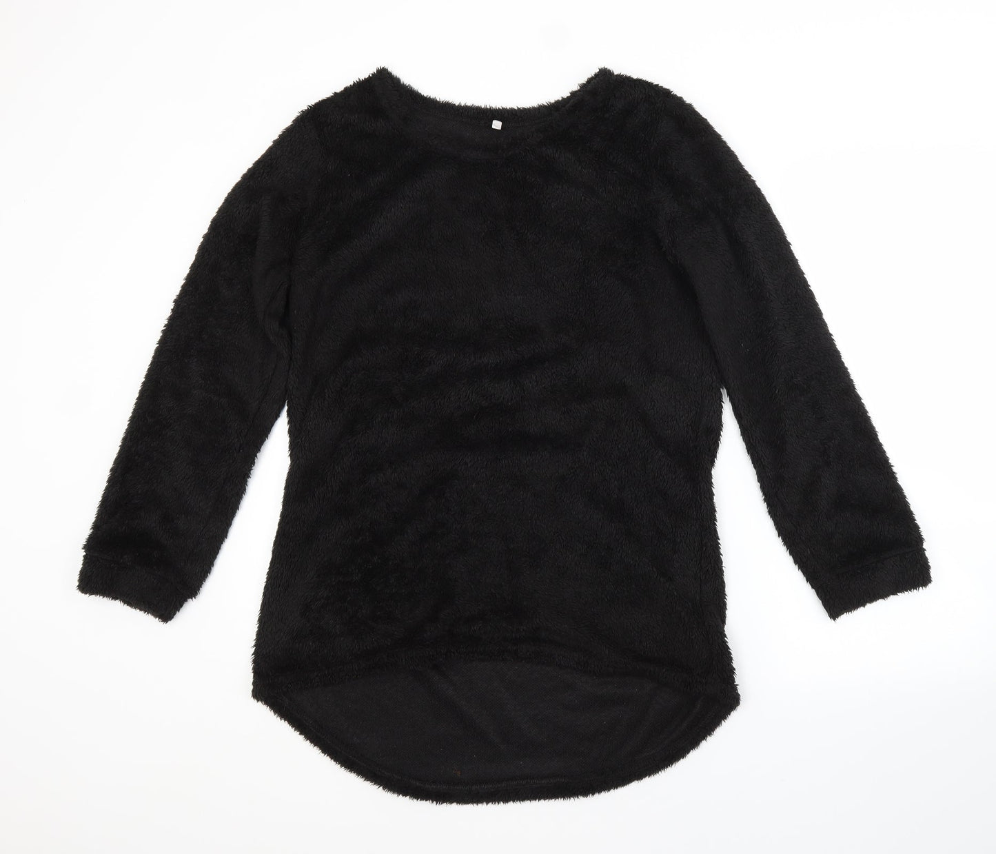 Preworn Womens Black Crew Neck  Cotton Pullover Jumper Size 2XL